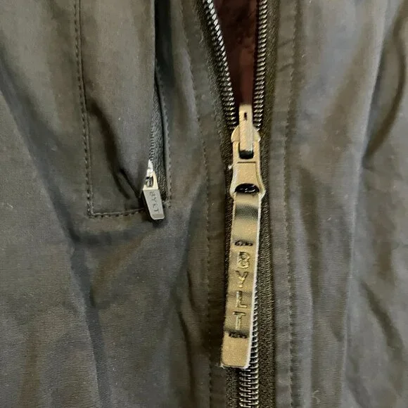 BYLT Mens Hi-Lo Reversible Quilted Maroon Bomber Jacket Size XL Black FA EXC - Picture 6 of 10